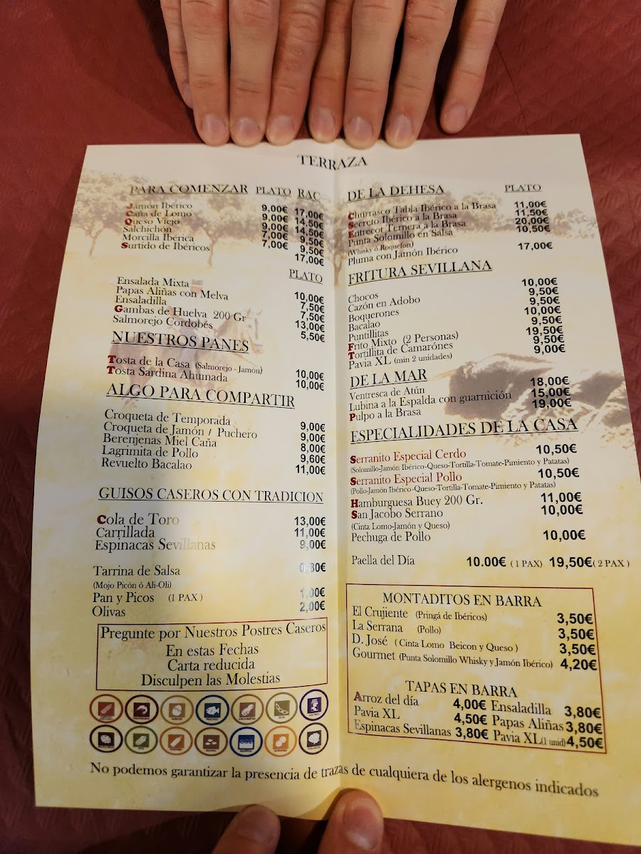 Menu Mesones Del Serranito Arenal-5